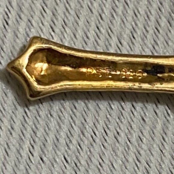 Gold Plated 925 Sterling Silver Necklace w Gold & Silver Two-Tone Cross Pendant - Picture 5 of 7